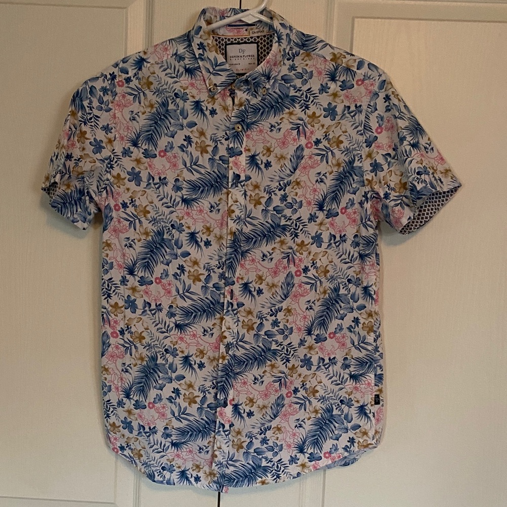 Denim & Flower Multicolor Floral Button-Down Shirt